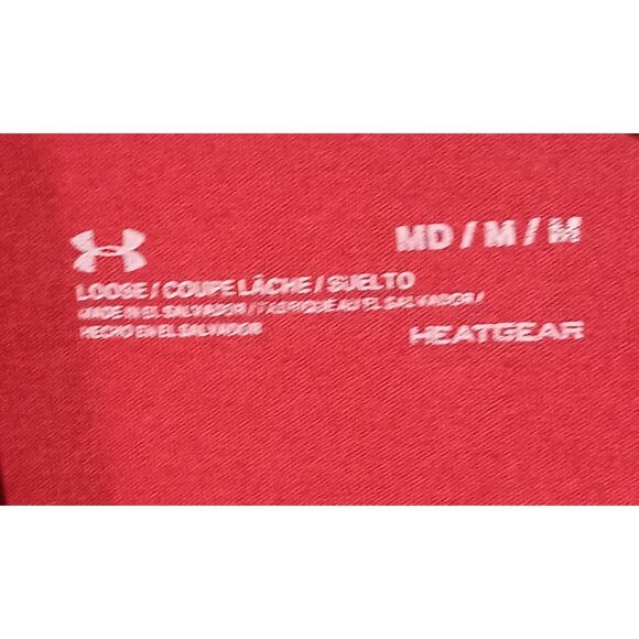 UNDER ARMOUR: Red T-Shirt Logo " Noel Days Off", Men Size M - Picture 3 of 4